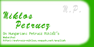 miklos petrucz business card